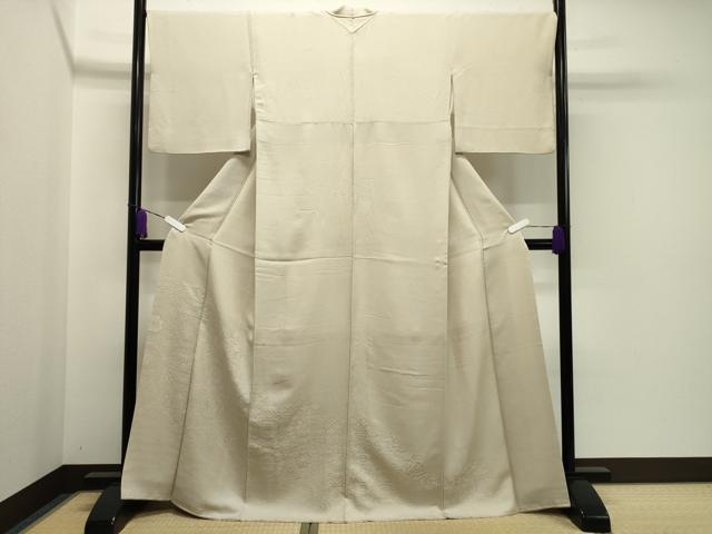 平和屋着物●豪華色留袖 立波花唐草文 砂色 正絹 逸品 CABA1307gh