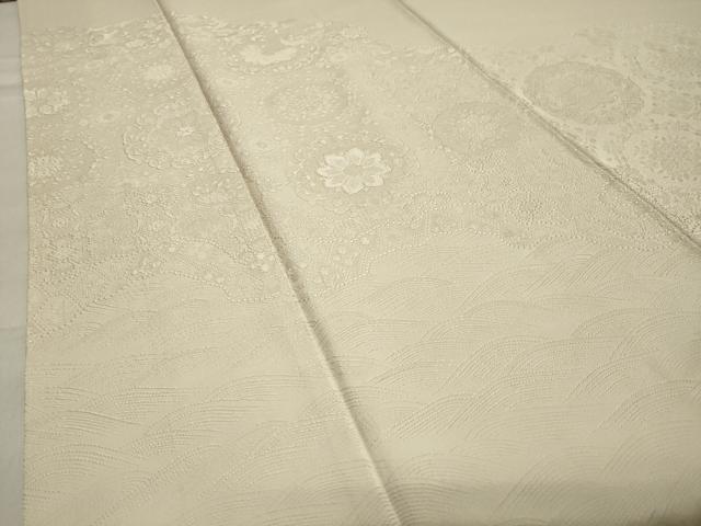 平和屋着物●豪華色留袖 立波花唐草文 砂色 正絹 逸品 CABA1307gh