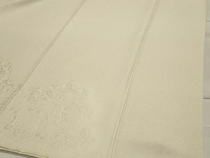 平和屋着物●豪華色留袖 立波花唐草文 砂色 正絹 逸品 CABA1307gh