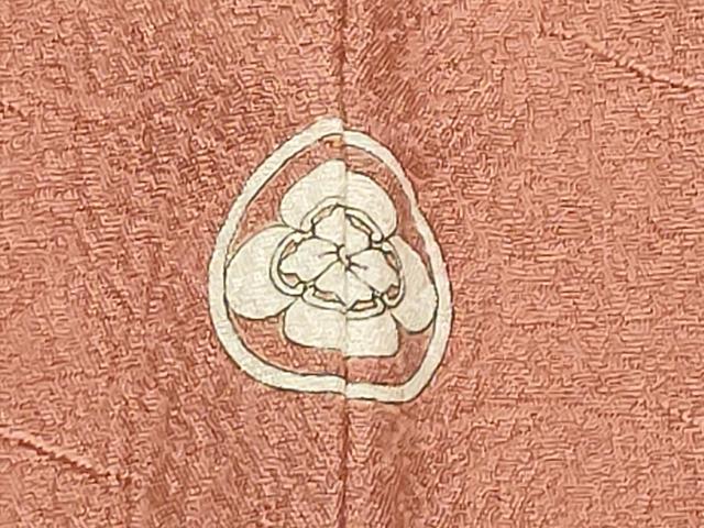 平和屋着物●上質な色無地　吉祥地紋　曙色　正絹　逸品　未使用　CABA1309gh