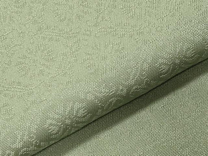 平和屋着物●上質な色無地　花唐草地紋　薄萌葱色　正絹　逸品　CABA1310gh