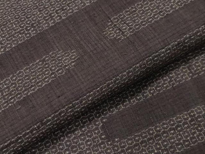 平和屋着物●結城紬　80亀甲　エ霞文　正絹　逸品　CABA1325gh