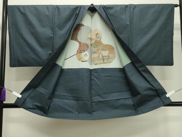 平和屋着物●男性 本場大島紬 アンサンブル 100亀甲 総詰め 正絹 逸品 CABA1329gh