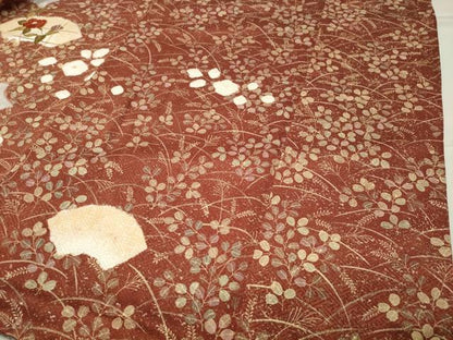 平和屋着物●訪問着　絞り　刺繍　雲重ね地紙花文　金彩　正絹　逸品　CABA1333gh