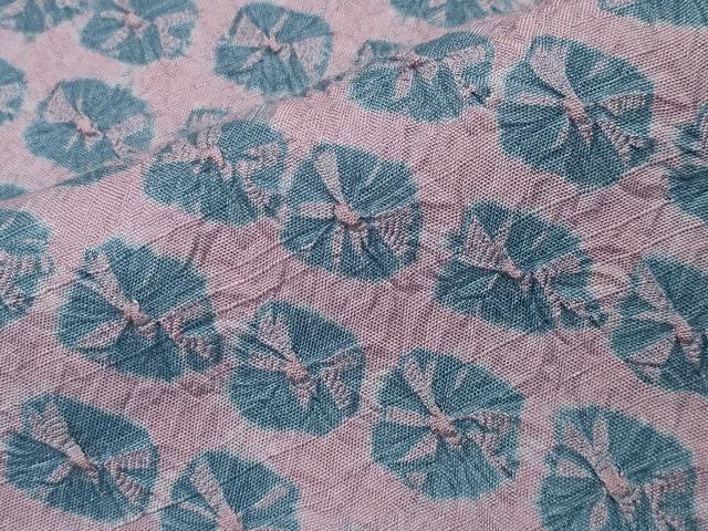 平和屋着物○菅原工房 菅原結作 漢方染紬 絞り 鹿の子文 正絹