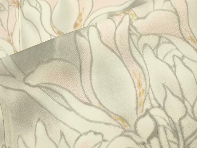 平和屋着物●訪問着 作家物 手描き 休み鳥花文 暈し染め 正絹 逸品 未使用 CABA1353gh
