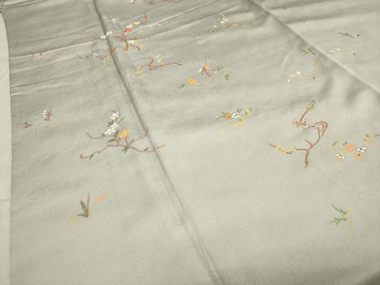平和屋着物●訪問着 刺繍 枝花文 金糸 正絹 逸品 CABA1358gh