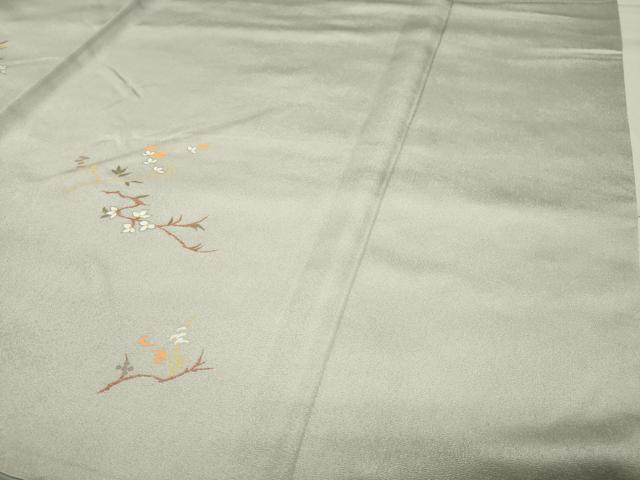 平和屋着物●訪問着 刺繍 枝花文 金糸 正絹 逸品 CABA1358gh
