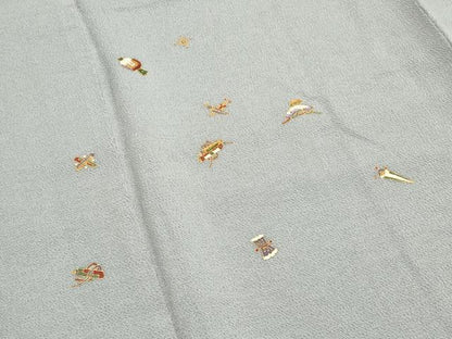 平和屋着物●訪問着 刺繍 宝尽くし文 金彩 高島屋扱い 正絹 逸品 CABA1366gh