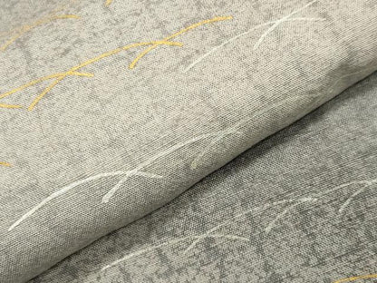 平和屋着物●訪問着　紬地　手描き　色紙重ね草花文　暈し染め　金銀彩　正絹　逸品　CABA1373gh