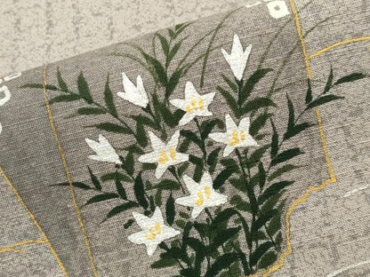 平和屋着物●訪問着　紬地　手描き　色紙重ね草花文　暈し染め　金銀彩　正絹　逸品　CABA1373gh