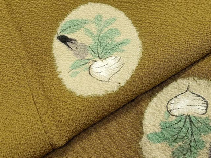 平和屋着物●上質な小紋　手描き　成り物　正絹　逸品　CABA1378gh