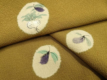 平和屋着物●上質な小紋　手描き　成り物　正絹　逸品　CABA1378gh