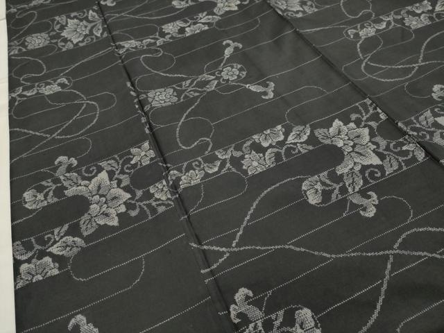平和屋着物○本場大島紬 9マルキ エ霞花唐草文 正絹 逸品 CABA1383gh