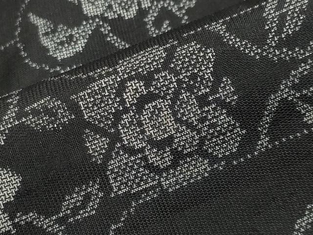 平和屋着物●本場大島紬　9マルキ　エ霞花唐草文　正絹　逸品　CABA1383gh 平和屋着物○本場大島紬 9マルキ エ霞花唐草文 正絹 逸品 CABA1383gh