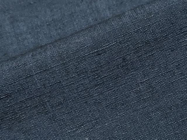 平和屋着物●男性　紬　髭紬羽織セット　漆黒色　正絹　逸品　未使用　CABA1406gh