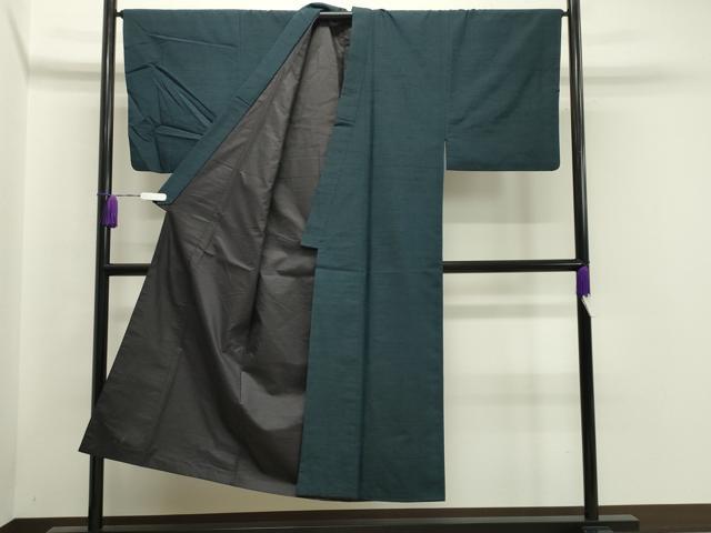 平和屋着物●男性　紬　髭紬羽織セット　褐返色　正絹　逸品　CABA1407gh