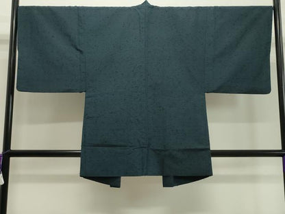 平和屋着物●男性　紬　髭紬羽織セット　褐返色　正絹　逸品　CABA1407gh