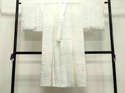 平和屋着物●長襦袢　無双仕立て　花丸地紋　暈し染め　正絹　逸品　未使用　CABA1431gh