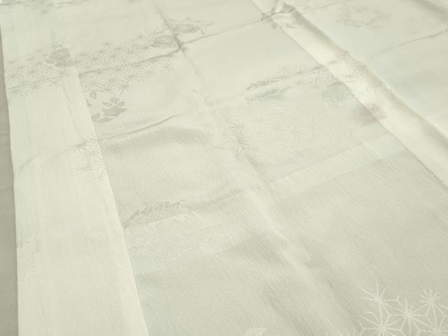 平和屋着物●長襦袢　無双仕立て　花丸地紋　暈し染め　正絹　逸品　未使用　CABA1431gh