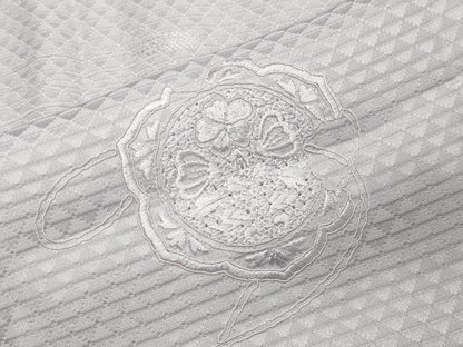 平和屋着物●中国三大刺繍　スワトウ刺繍　長襦袢　無双仕立て　鳳凰花文　薄梅鼠色　正絹　逸品　未使用　CABA1437gh