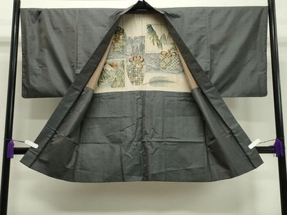 平和屋着物●男性　本場大島紬　アンサンブル　100亀甲　総詰め　正絹　逸品　CABA1446gh