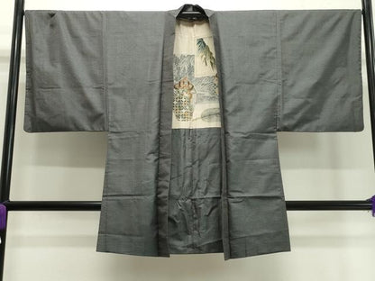 平和屋着物●男性　本場大島紬　アンサンブル　100亀甲　総詰め　正絹　逸品　CABA1446gh