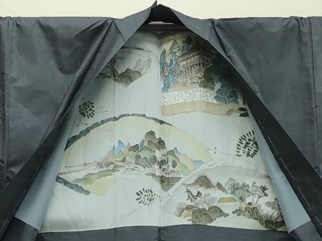 平和屋着物●男性　本場大島紬　アンサンブル　100亀甲　総詰め　正絹　逸品　未使用　CABA1449gh