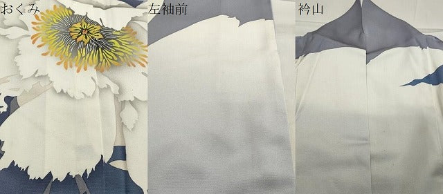 平和屋着物●京の匠日展作家　丹下雄介　訪問着　牡丹　シルエット　暈し染め　色紙付き　正絹　逸品　CABA1458gh