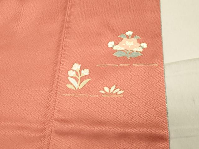 平和屋着物●訪問着　地紙重ね鳳凰花蝶文　金銀彩　正絹　逸品　CABA1483gh