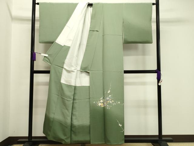 平和屋着物●訪問着 友禅 作家物 花籠文 暈し染め 正絹 逸品 CABA1484gh