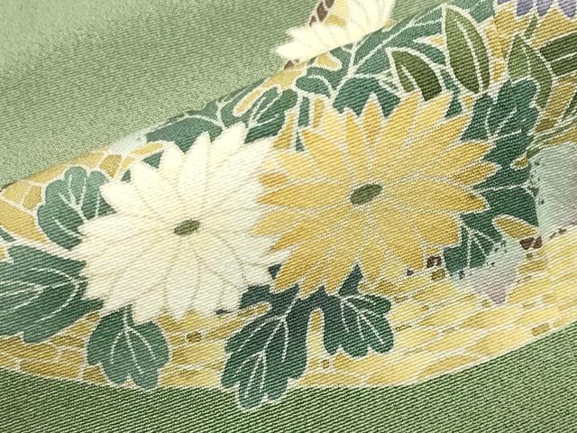 平和屋着物●訪問着 友禅 作家物 花籠文 暈し染め 正絹 逸品 CABA1484gh