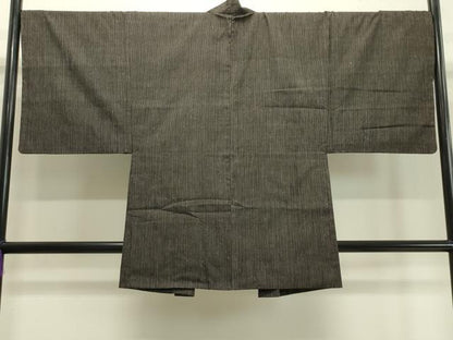 平和屋着物●男性 紬 アンサンブル 縞 正絹 逸品 CABA1500gh