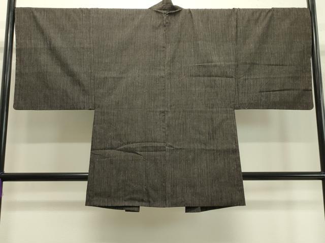 平和屋着物●男性 紬 アンサンブル 縞 正絹 逸品 CABA1500gh