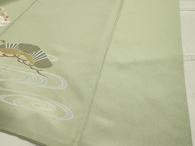 平和屋着物●豪華色留袖　駒刺繍　鳳凰枝松花文　暈し染め　金彩　正絹　逸品　CABA1517gh