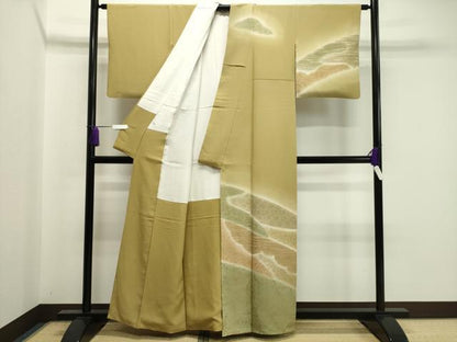 平和屋着物●漆屋金蔵 訪問着 鳳凰花唐草文 暈し染め 金彩 正絹 逸品 CABA1519gh
