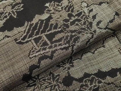 平和屋着物●本場大島紬　9マルキ　雲重ね風景花文　正絹　逸品　CABA1541gh