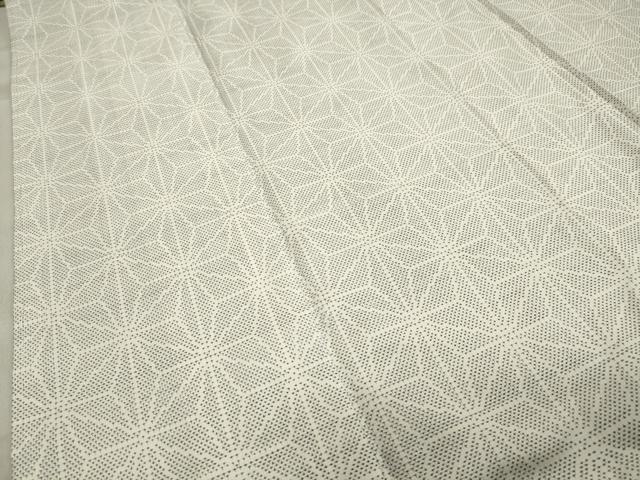 平和屋着物●本場大島紬　白大島　9マルキ　麻の葉文様　正絹　逸品　CABA1542gh