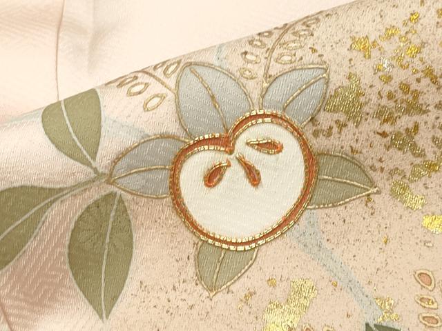 平和屋着物●創業460年・千總　訪問着　駒刺繍　橘松花文　暈し染め　金銀彩　正絹　逸品　未使用　CABA1543gh