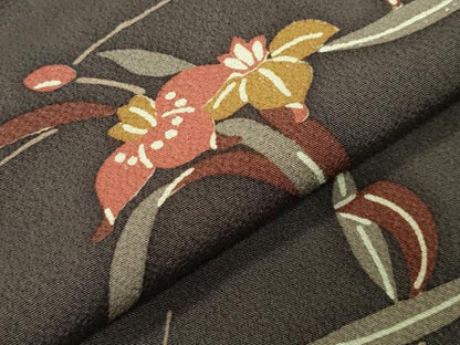 平和屋着物●上質な小紋 型染め 枝梅花文 正絹 逸品 CABA1572gh