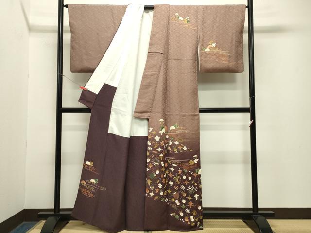 平和屋着物●訪問着 宝尽くし花文 暈し染め 正絹 逸品 CABA1580gh