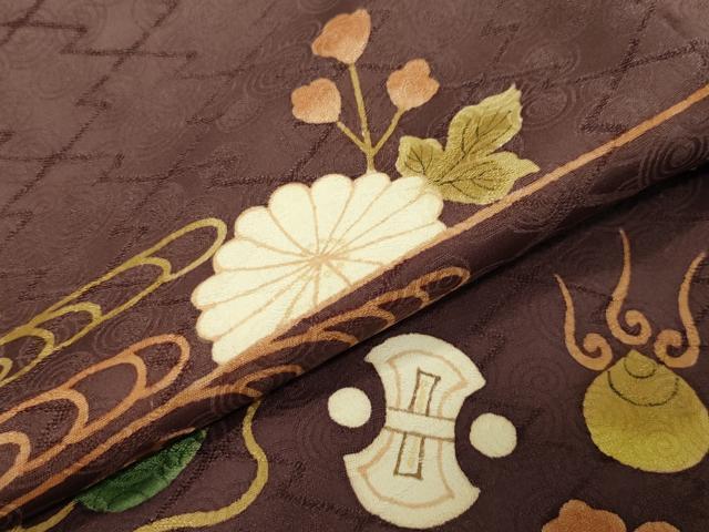平和屋着物●訪問着 宝尽くし花文 暈し染め 正絹 逸品 CABA1580gh