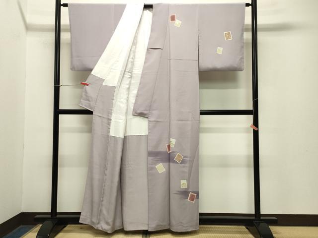 平和屋着物●訪問着　色紙重ね吉祥文　暈し染め　金彩　正絹　逸品　CABA1587gh