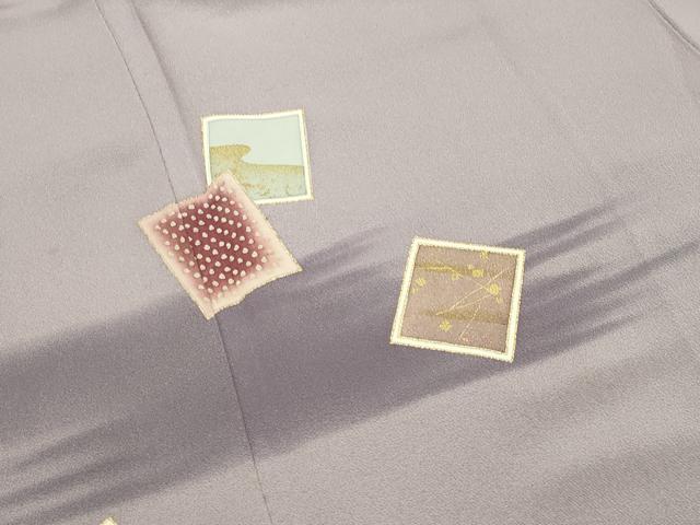 平和屋着物●訪問着　色紙重ね吉祥文　暈し染め　金彩　正絹　逸品　CABA1587gh