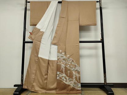 平和屋着物●豪華色留袖 エ霞草花文 暈し染め 金彩 正絹 逸品 CABA1606ut
