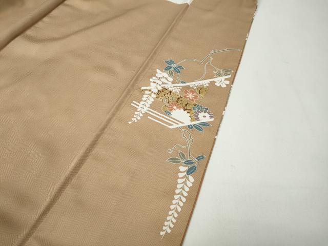 平和屋着物●豪華色留袖 エ霞草花文 暈し染め 金彩 正絹 逸品 CABA1606ut