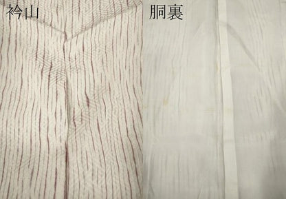平和屋着物●訪問着 杢目絞り 短冊重ね花文 金彩 正絹 逸品 CABA1613ut