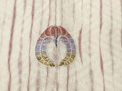 平和屋着物●訪問着 杢目絞り 短冊重ね花文 金彩 正絹 逸品 CABA1613ut
