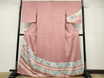 平和屋着物●訪問着 辻が花 絞り 正絹 逸品 CABA1614ut
