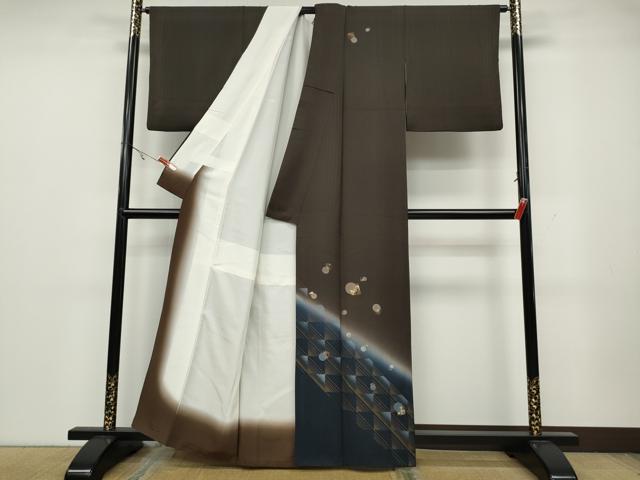 平和屋着物●訪問着　竹屋町刺繍　色紙吉祥文　暈し染め　金彩　正絹　逸品　CABA1616ut